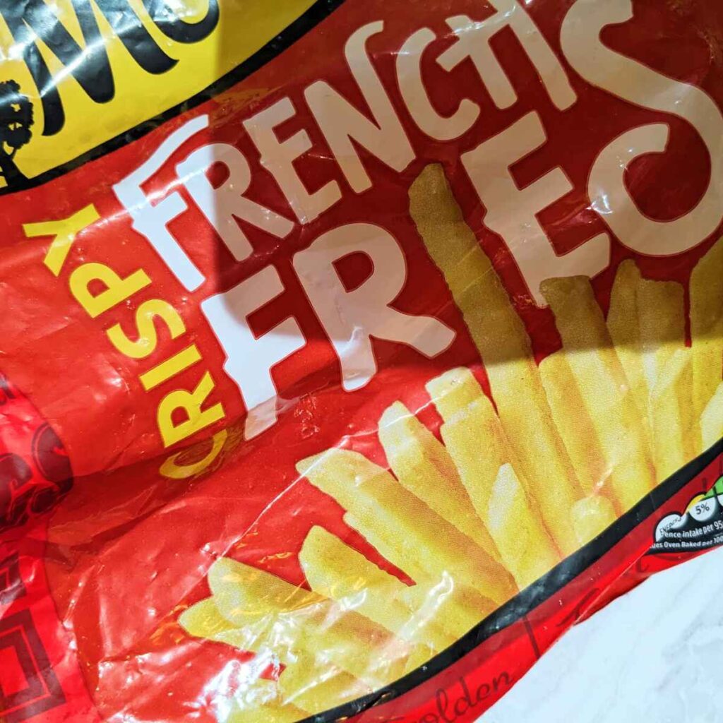 A bag of McCain Crispy French Fries